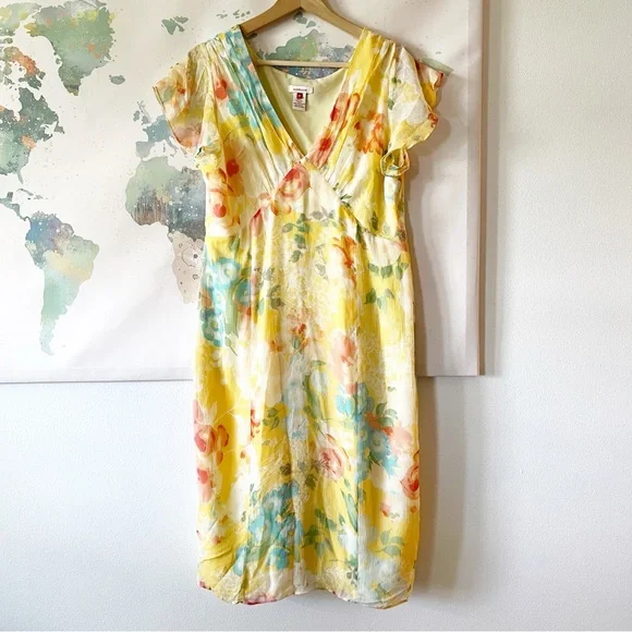 Sundance | Dresses | Sundance Dress Size Charleston Yellow Floral Silk Chiffon Knee Length Vneck | Poshmark Sundance | Dresses | Sundance Dress Size Charleston Yellow Floral Silk Chiffon Knee Length Vneck | Poshmark